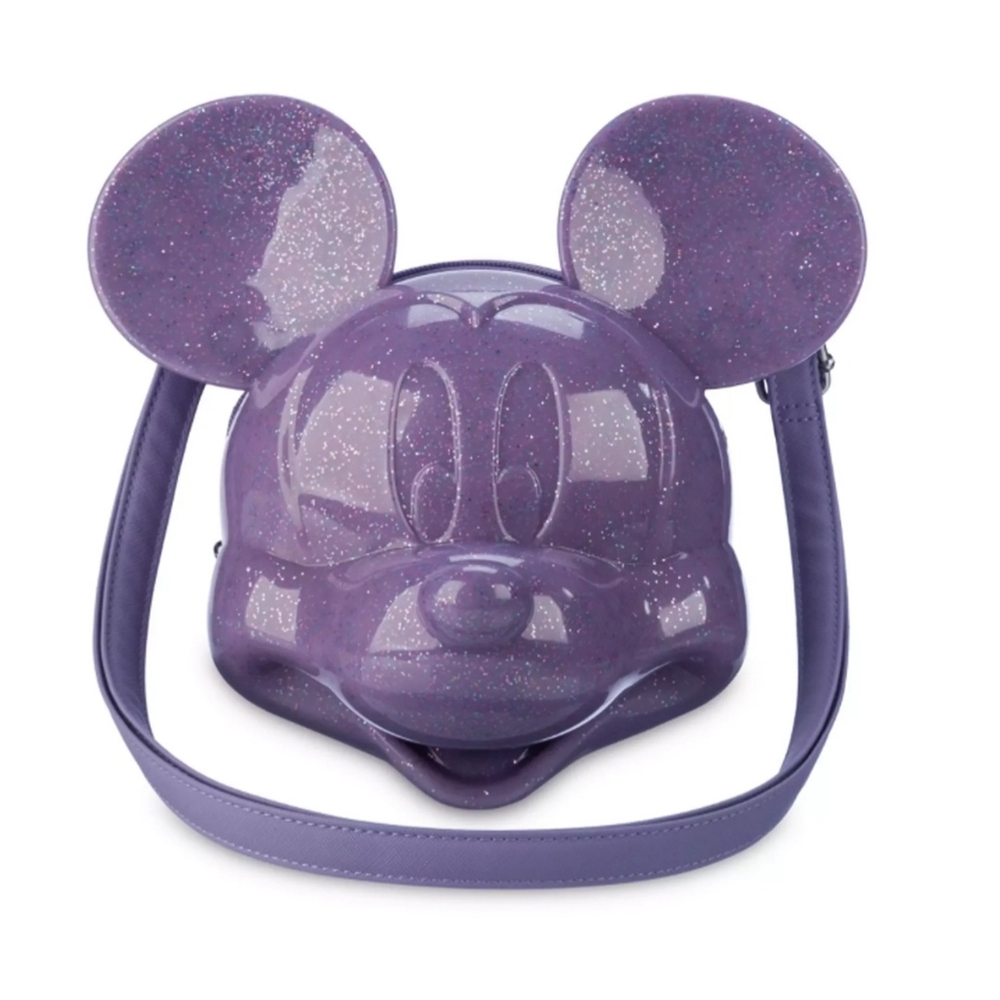 Loungefly Purple Glitter Mickey Mouse Crossbody Bag